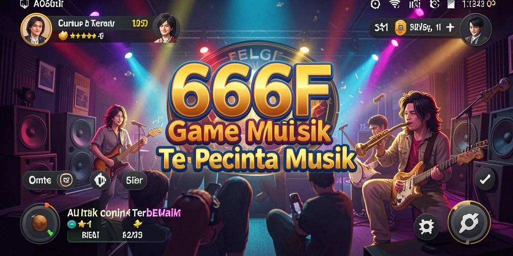 Tampilan gameplay <strong>666F</strong> yang menampilkan pemain menikmati musik.