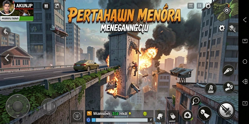 Tampilan menarik dari gameplay Tower Defense yang menantang.