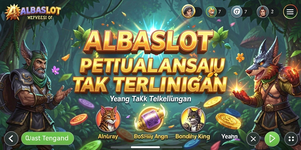 Tampilan screenshot ALBASLOT menunjukkan aksi seru dalam dunia Adventure.