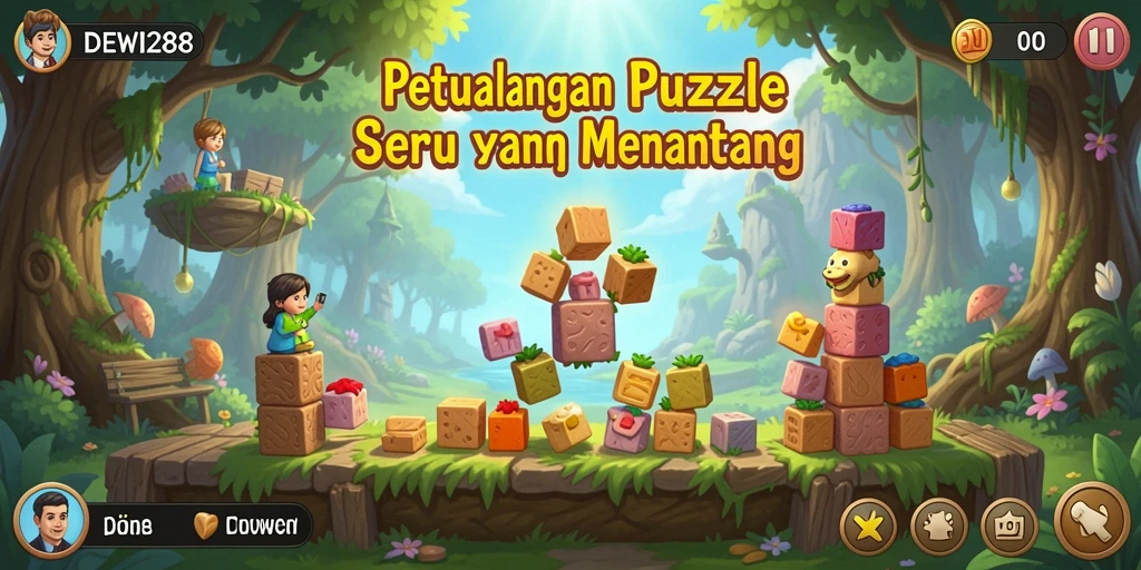 Tampilan gameplay DEWI288 yang menyenangkan dan menantang.