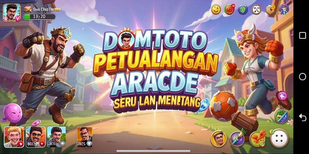 Screenshot utama DOMTOTO menampilkan gameplay yang mengasyikkan dan menantang.