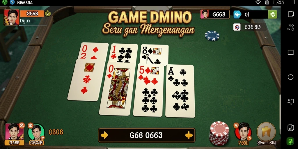 Screenshot utama G668 menampilkan gameplay yang seru di permainan Domino.