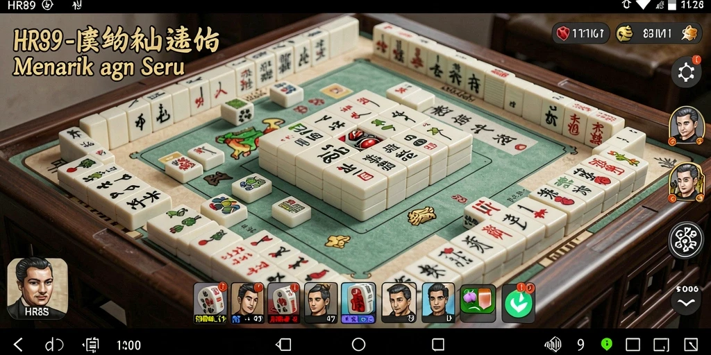 Tangkapan layar utama HR89 menampilkan gameplay Mahjong yang seru dan menantang.