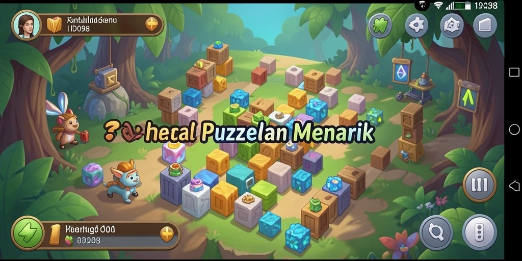 Screenshot utama ID098 menunjukkan gameplay Puzzle yang menarik dan menantang.