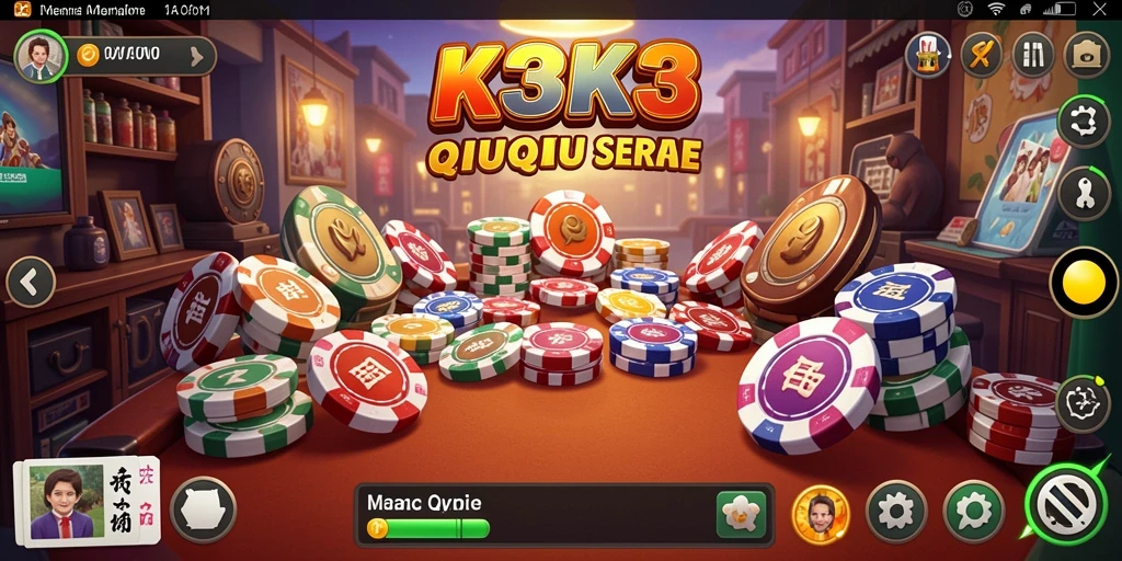 Tampilan menarik dari gameplay QiuQiu K3K3 yang mengasyikkan.