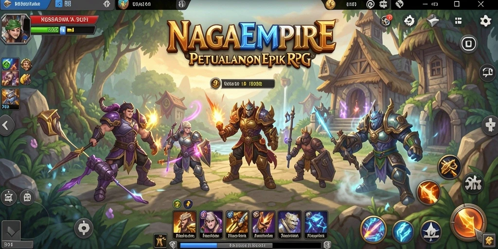 Tampilan gameplay <strong>NAGAEMPIRE</strong> yang seru dan menantang di dunia RPG.