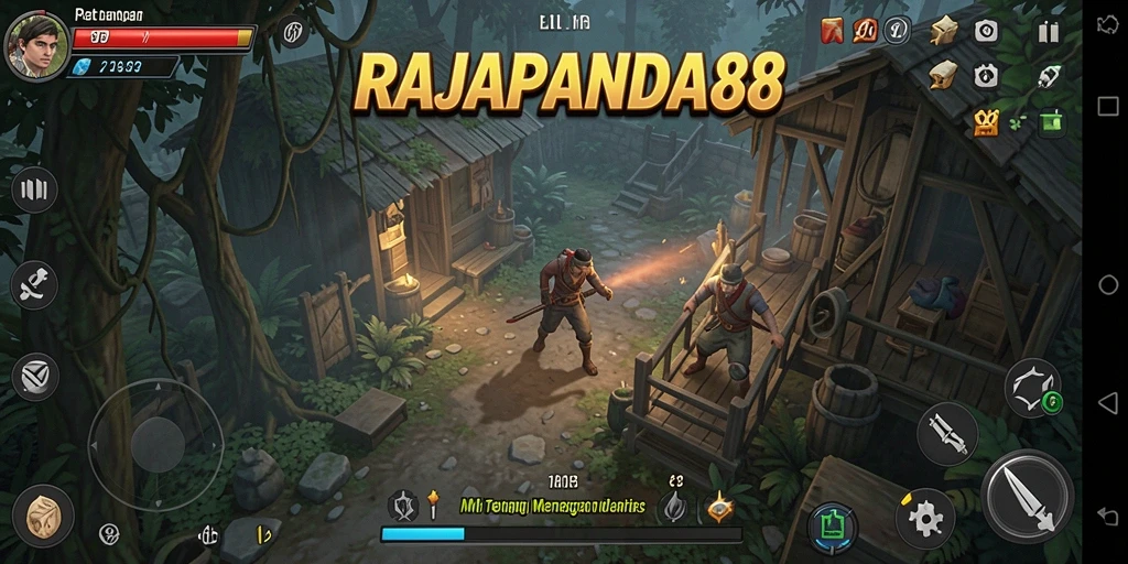 Screenshot gameplay RAJAPANDA88 dengan grafis yang menakjubkan dan aksi seru.