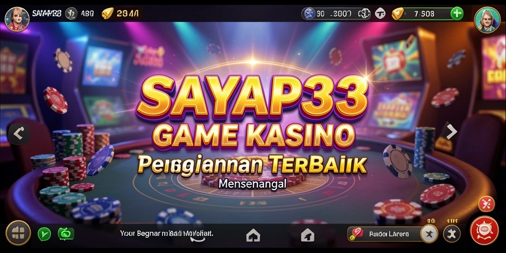 Tampilan menarik saat bermain Kasino di SAYAP33.