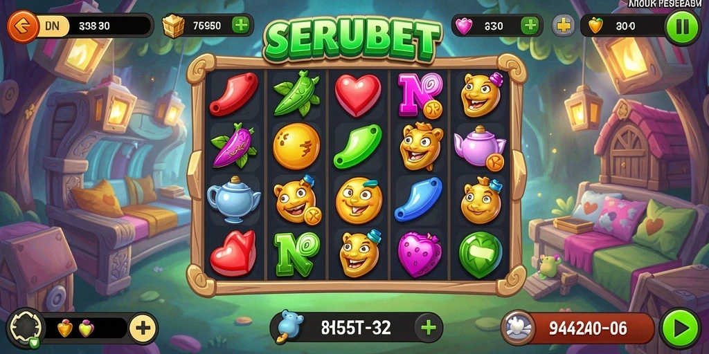 Tampilan seru dari gameplay SERUBET yang menantang.