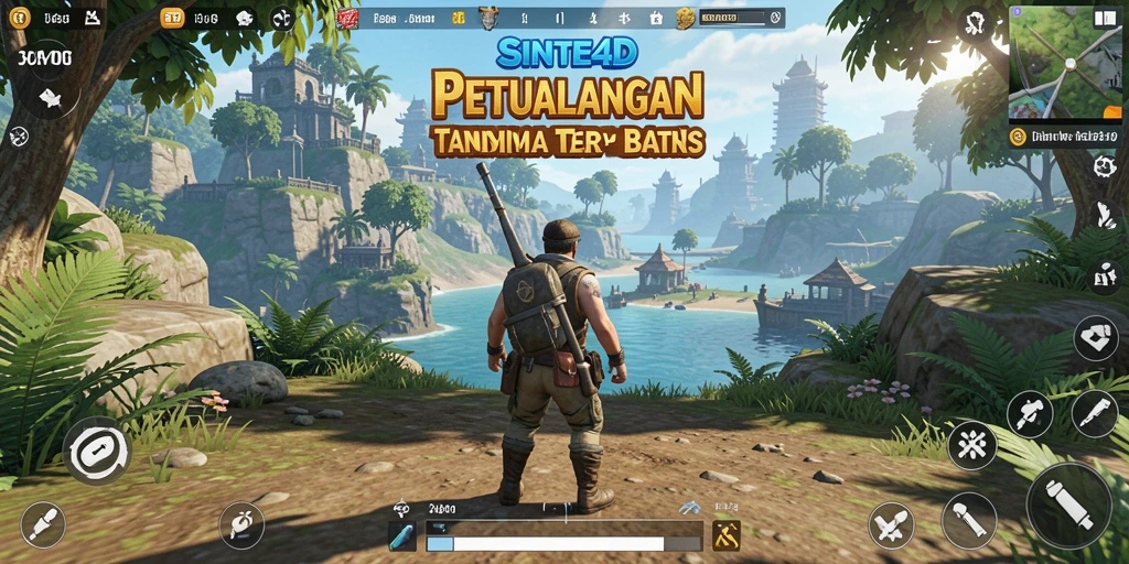 Gameplay SINTE4D yang imersif dalam dunia terbuka.