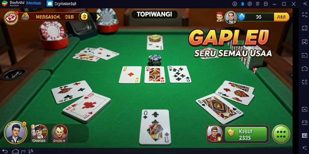 Tampilan gameplay Gaple yang menarik dan interaktif.