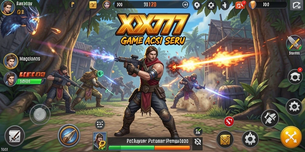 Tangkapan layar dari gameplay aksi XXX777 dengan momen berbahaya.