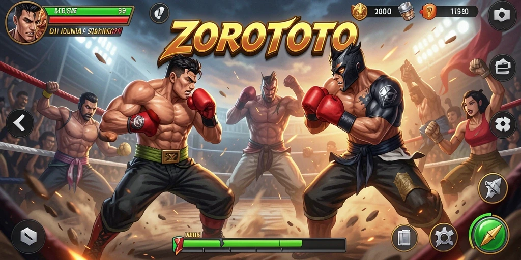 Tampilan pertarungan mendebarkan di ZOROTOTO.